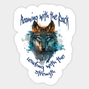 Roaming with the pack leading with the strength Sticker